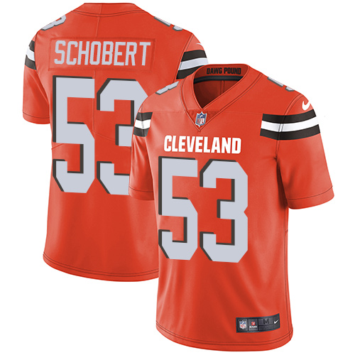 Nike Browns #53 Joe Schobert Orange Alternate Youth Stitched NFL Vapor Untouchable Limited Jersey
